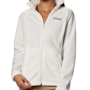 Columbia White Zip up Fleece 🤍